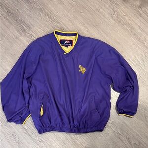Pro Player Minnesota Vikings Purple and Yellow windbreaker Jacket
